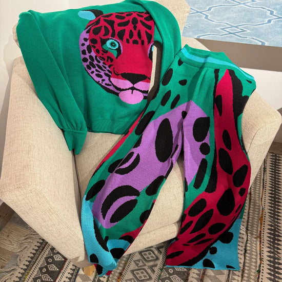leopardo verde set