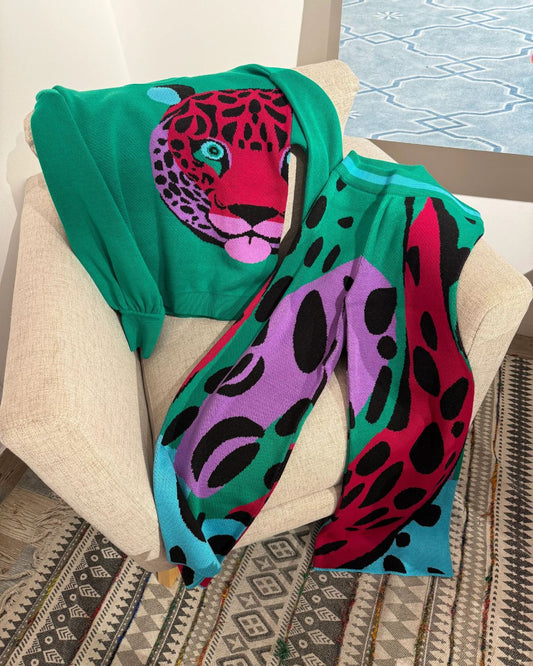 leopardo verde set