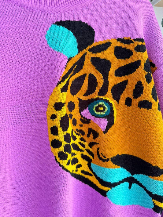 Sweater Leopardo Magenta