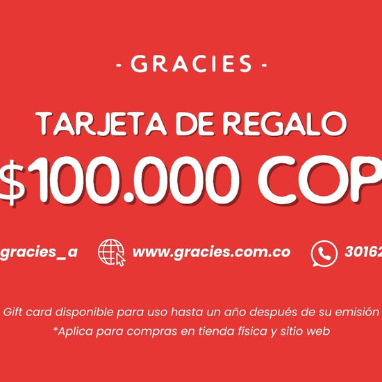Tarjeta de Regalo Gracies