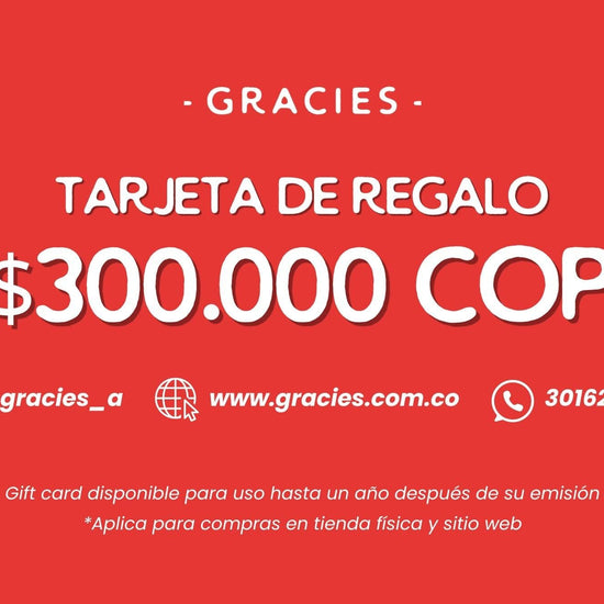 Tarjeta de Regalo Gracies