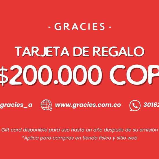 Tarjeta de Regalo Gracies